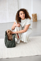 PALOPA Torba transportowa dla psa do 10kg Weda dark olive