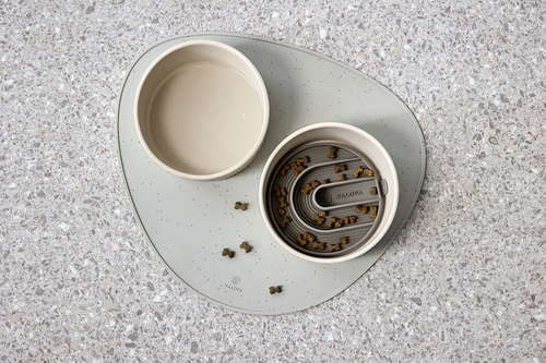 PALOPA Wkład do miski dla psa spowalniający silikonowy Yumo taupe