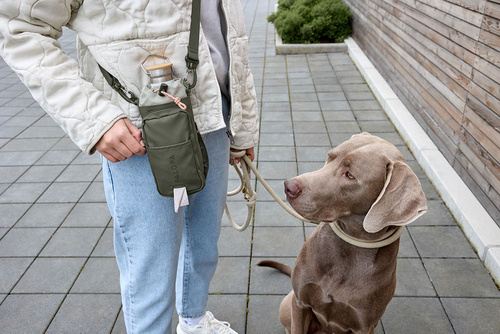 PALOPA Torebka saszetka na butelkę i smakołyki 2w1 Boudi dark olive