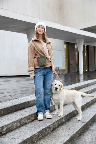 PALOPA Torebka saszetka na smakołyki dla psa Karl dark olive M