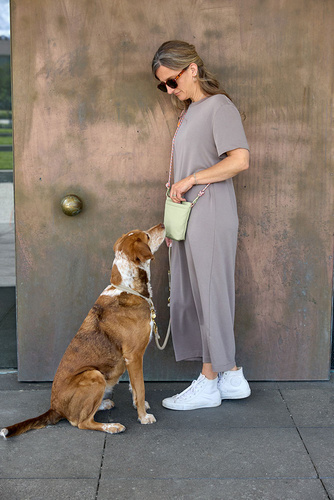 PALOPA Torebka saszetka na smakołyki dla psa Karl pale khaki M