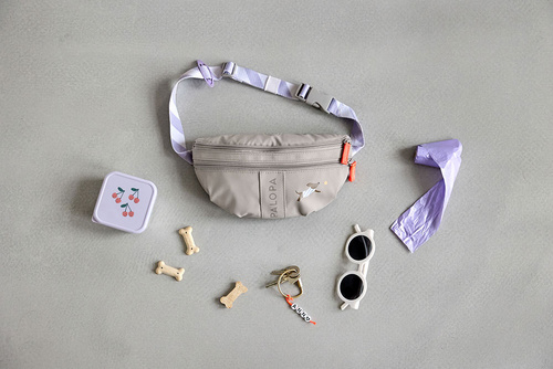 PALOPA Torebka nerka na smakołyki dla psa mini Enja taupe