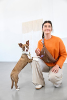 PALOPA Torebka nerka na smakołyki dla psa Emma teddy-fleece brown Edycja limitowana