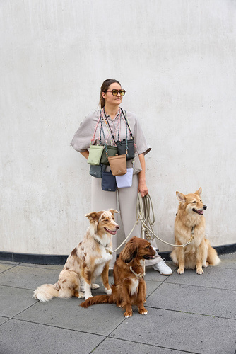 PALOPA Torebka saszetka na smakołyki dla psa Karl pale khaki M