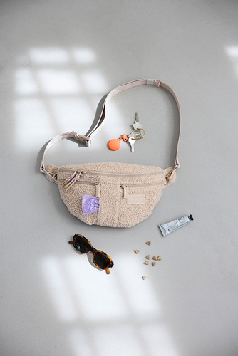 PALOPA Torebka nerka na smakołyki dla psa Emma teddy-fleece beige Edycja limitowana