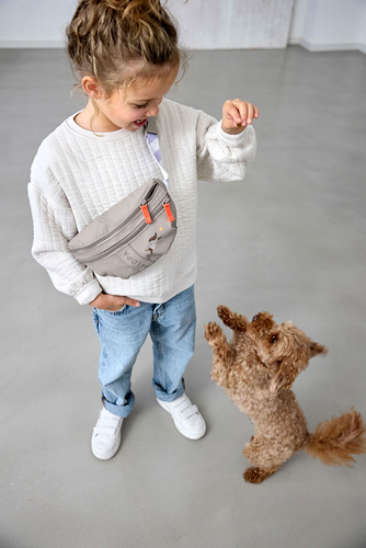 PALOPA Torebka nerka na smakołyki dla psa mini Enja taupe