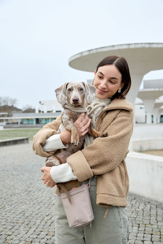 PALOPA Torebka saszetka na smakołyki dla psa Karl taupe M