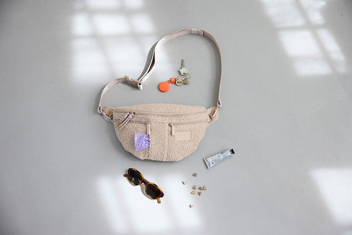 PALOPA Torebka nerka na smakołyki dla psa Emma teddy-fleece beige Edycja limitowana