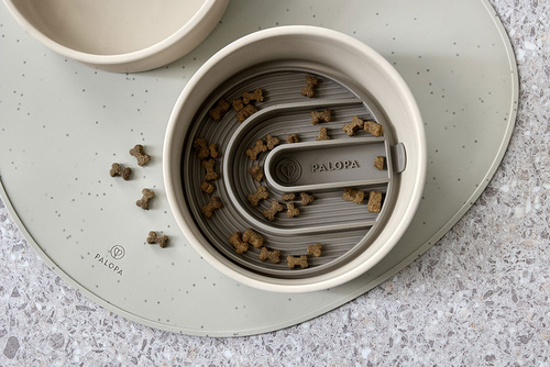 PALOPA Wkład do miski dla psa spowalniający silikonowy Yumo taupe