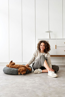 PALOPA Okrągłe legowisko donut dla psa Fippa anthracite S