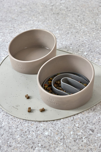 PALOPA Miska dla psa porcelanowa Cali taupe