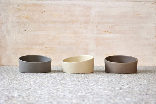 PALOPA Miska dla psa porcelanowa Cali taupe