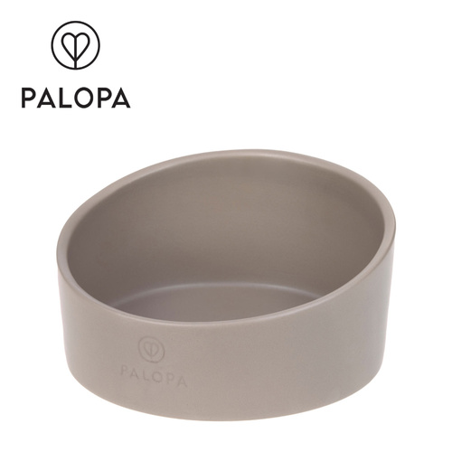 PALOPA Miska dla psa porcelanowa Cali taupe
