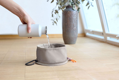 PALOPA Miska turystyczna dla psa składana Tura taupe