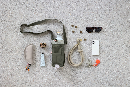 PALOPA Torebka saszetka na butelkę i smakołyki 2w1 Boudi dark olive