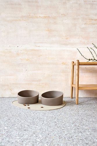 PALOPA Miska dla psa porcelanowa Cali taupe