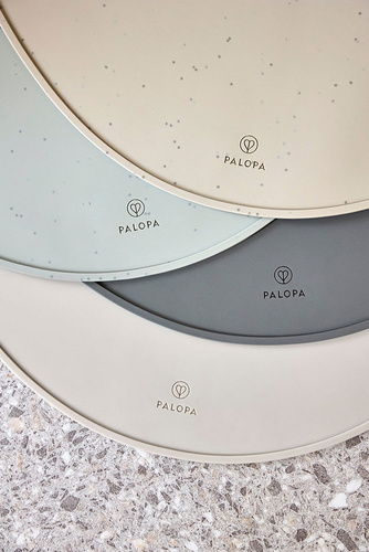 PALOPA Mata pod miskę dla psa Loua granule taupe