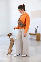 PALOPA Torebka nerka na smakołyki dla psa Emma teddy-fleece brown Edycja limitowana