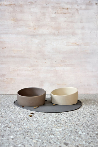 PALOPA Miska dla psa porcelanowa Cali taupe